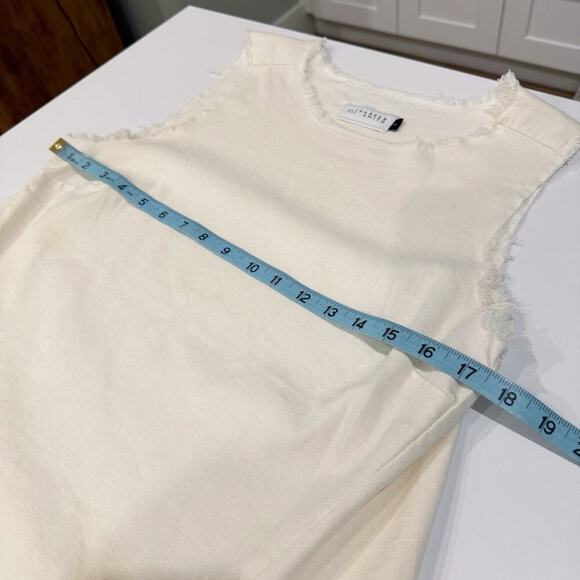 Parker Smith Top Women’s Small Ivory Tencel Linen Sleeveless Blouse USA Made - Picture 8 of 12